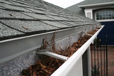 clogged gutter home service