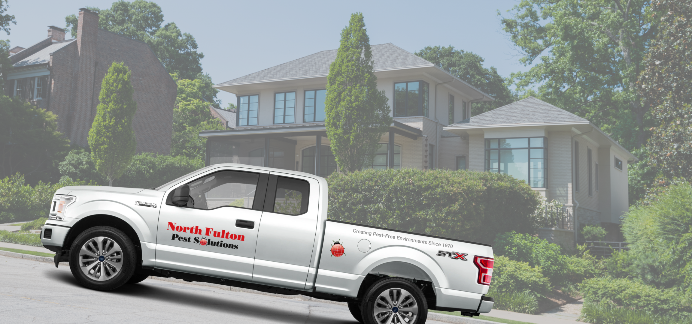 A North Fulton Pest Solutions technician expertly handling pest control in a Duluth, GA, residence.